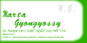 marta gyongyossy business card